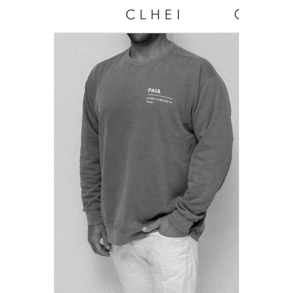 Clhei Garment Dyed Sweatshirt - FOR HIM - PAIA HAWAII Size L/XL Grey